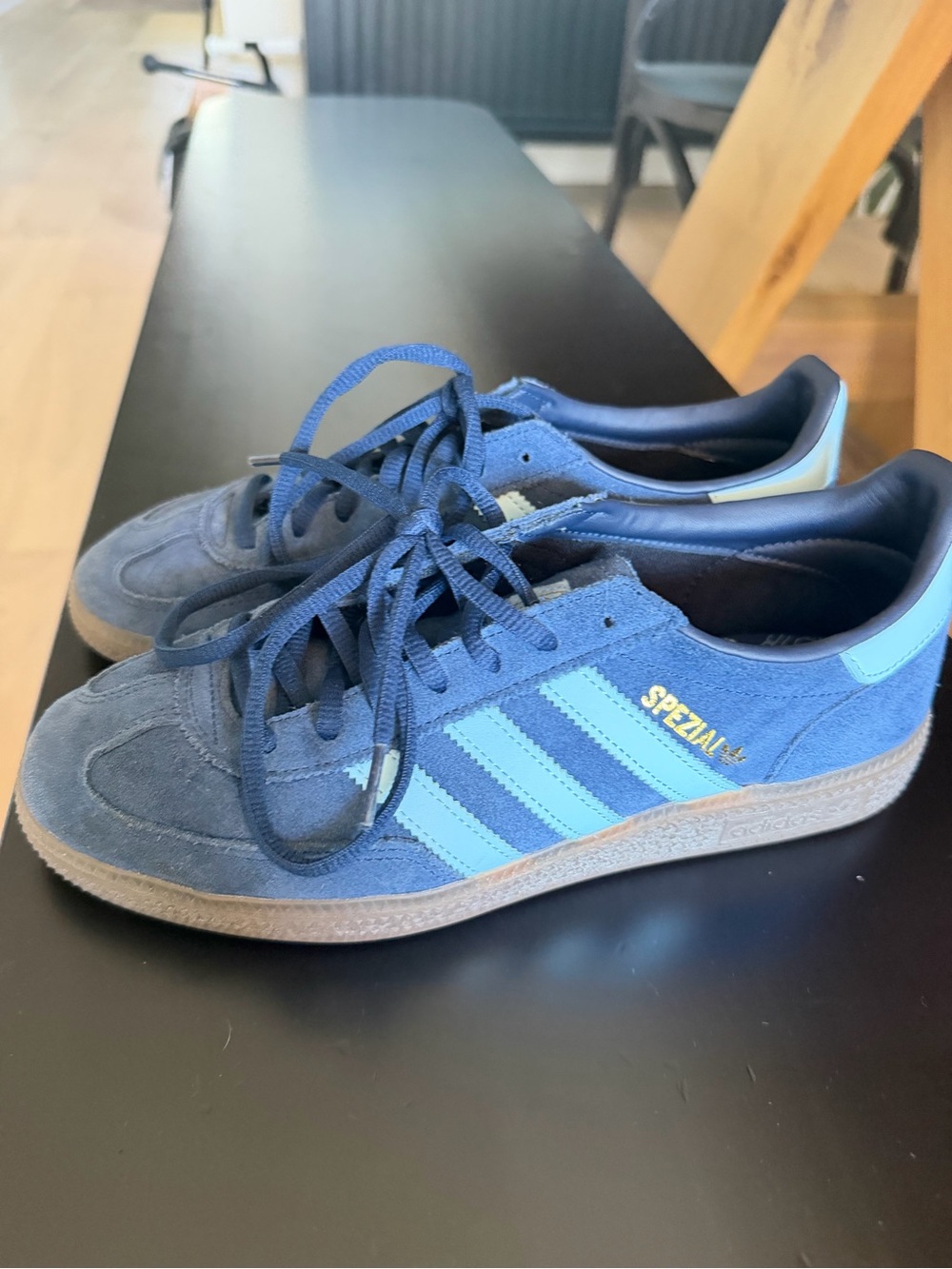 Adidas Handball Spezial Blue Suede Gum Sneakers Men’s Size 8 - Picture 3 of 6